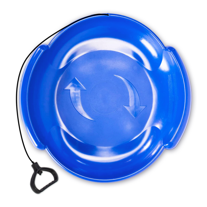 Premium Canadian resin disk sled with pull cord and handles - Northern Neptune (Blue)