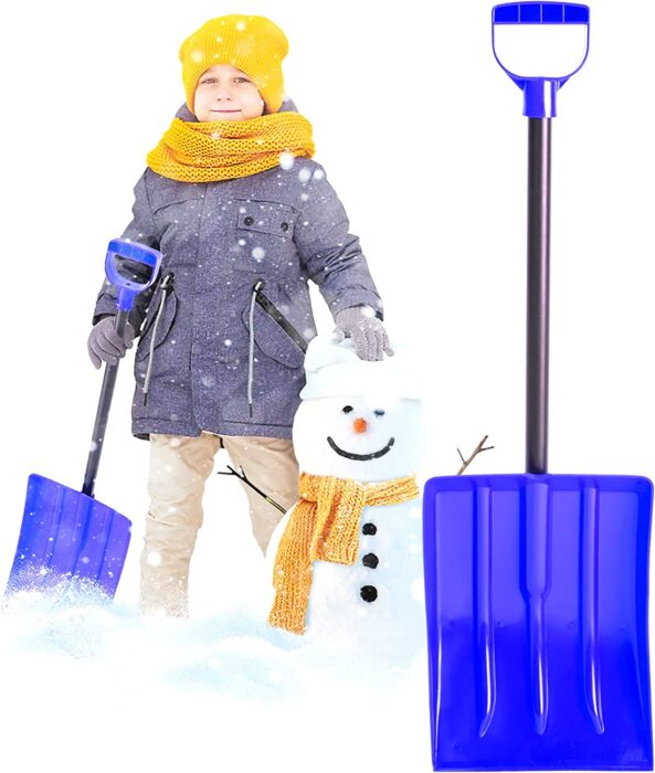 Premium Canadian Powder Coated Steel Kids Shovel or Emergency Shovel - Winnipeg Winner Blue