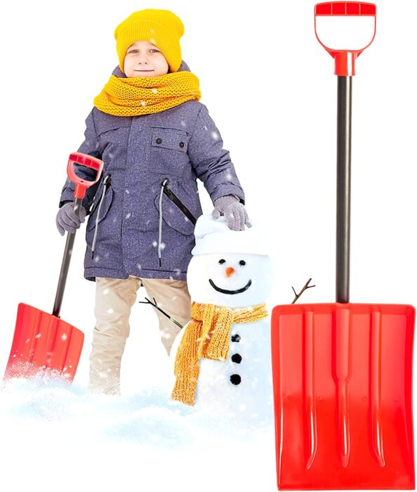 Premium Canadian Powder Coated Steel Kids Shovel or Emergency Shovel - Winnipeg Winner Red